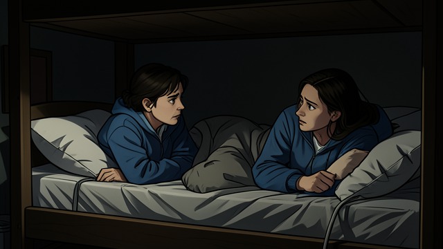 Comfort in the Dark from "Good Morning, Midnight". Comfort in the Dark A shared bunk Devi approaches Sully at night and describes recurring dreams of meals with her family in Kolkata.
