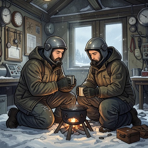 Augustine and Iris Learn to Belong from "Good Morning, Midnight". This flow follows the intimate domestic bond that develops as Augustine and Iris make a home from abandoned Arctic stations.
