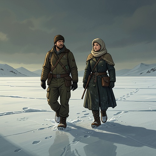 The Journey to Lake Hazen from "Good Morning, Midnight". This flow follows the dangerous migration that turns Augustine and Iris’s Arctic exile into a shared attempt to build a home.