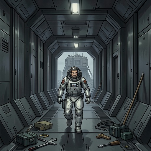 The Spacewalk’s Fatal Turn from "Good Morning, Midnight". This flow tracks the repair operation as a controlled technical challenge that becomes a fatal test of Sully’s judgment and endurance.