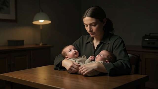 The Twins’ Arrival from "Good Morning, Midnight". The Twins’ Arrival A grandmother’s joy Kay holds Helen’s newborn twins and accepts the role of grandmother.