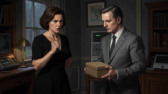The Widow’s Challenge from "Good Morning, Midnight". The Widow’s Challenge A demand for the document Sue-Lynn Maciver presses the solicitor for the will and reacts angrily when its contents are read to her.