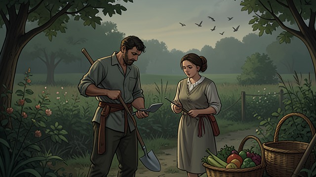 A Garden Offered from "Good Morning, Midnight". A Garden Offered Practical companionship Hat returns to help Lavinia dig her garden.