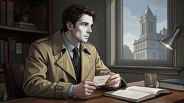 Wield’s Independent Trail from "Good Morning, Midnight". Wield’s Independent Trail A lead in the wallet Wield recognizes Jake Gallipot’s card and follows the lead to Harrogate.