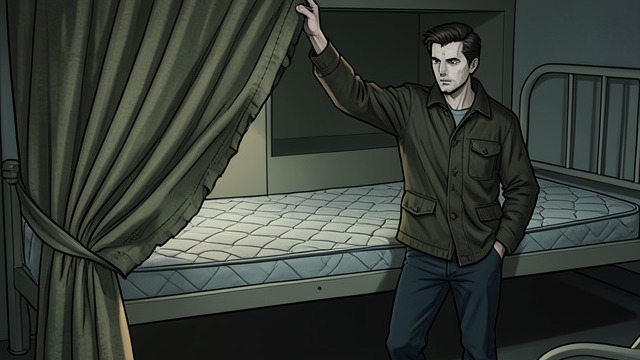 The Empty Mattresses from "Rear Window". The Empty Mattresses Recognition Arrives Lars raises the bedroom shade and overturns the empty mattresses.