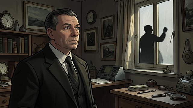 The Suspicion Takes Shape from "Rear Window". The Suspicion Takes Shape Clues Accumulate The missing greeting, the unexplained drinking, the repeated scans, and the bedroom avoidance gather into a pattern.