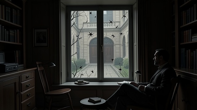 The Darkened Bay Window from "Rear Window". The Darkened Bay Window Concealed Looking Hal watches from an unlit bay window so insects will not enter and so his presence will not be obvious.