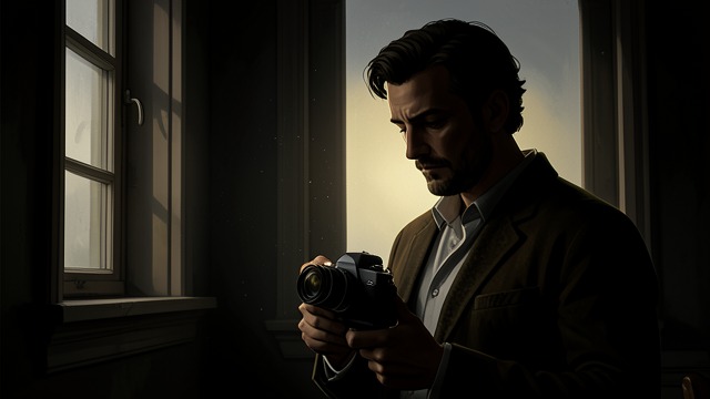 The Observer Is Identified from "Rear Window". The Observer Is Identified Surveillance Reversed Lars's direct glance reveals that the watcher may have become visible.
