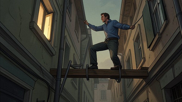 The Fire-Escape Entry from "Rear Window". The Fire-Escape Entry An Intrusion at Hal's Request Sam climbs across the yards and enters Lars's flat from a partly open window.