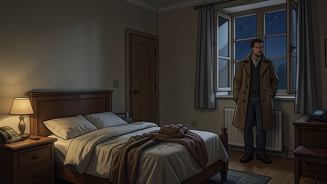 The Bedroom's Interrupted Use from "Rear Window". The Bedroom's Interrupted Use A Room Avoided Lars sleeps outside the bedroom while the beds remain available.