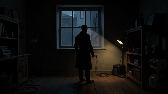 A One-Way View from "Rear Window". A One-Way View Hal Watches in Darkness Hal sits in his unlit bay window, studying Lars from across the courtyard.
