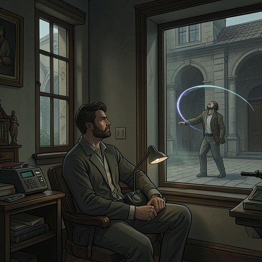 Observation Becomes Exposure from "Rear Window". This conflict thread follows the shifting balance between Hal's surveillance of Lars and Lars's growing awareness of the watcher.