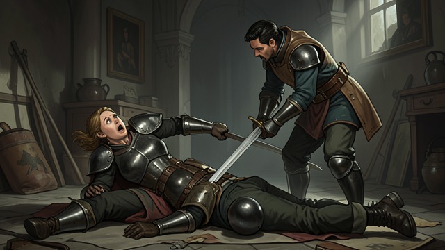 A First Enemy Falls from "Nevertheless". Survival Becomes Immediate A Fight on the Ground Mabel fights an enemy soldier who has pinned her down.