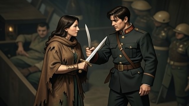 A Soldier’s Training from "Nevertheless". Lessons from Amyntas Skills Outside Custom Amyntas teaches Mabel how to handle a sword and fight, even though Navon expects girls to prepare for domestic life.