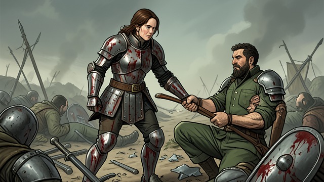 A Battle-Hardened Choice from "Nevertheless". Choosing the Fight No Safe Retreat When Balthasar’s forces attack, Mabel refuses evacuation and goes to defend Navon.