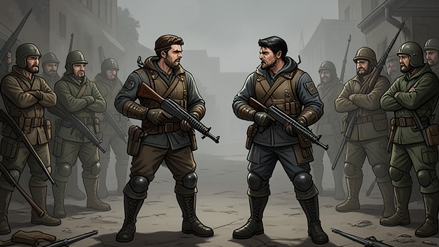 Fighting on One Side from "Nevertheless". Shared Danger The Army Faces Tzara Sven and Mabel fight in the same defense of Navon.