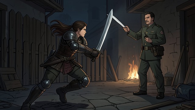 A Father’s Lessons in Battle from "Nevertheless". Memory as Guidance Training Recalled As Mabel fights, she remembers Amyntas’s instructions about vulnerable points and persistence.