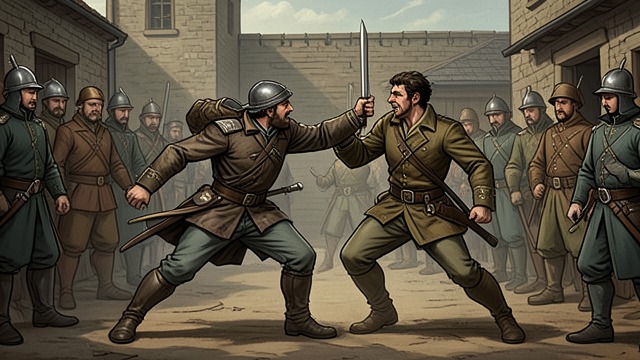 A Public Rematch from "Nevertheless". A Disputed Victory The Rations Bet Sven challenges Mabel to a fight over the soldiers’ food.