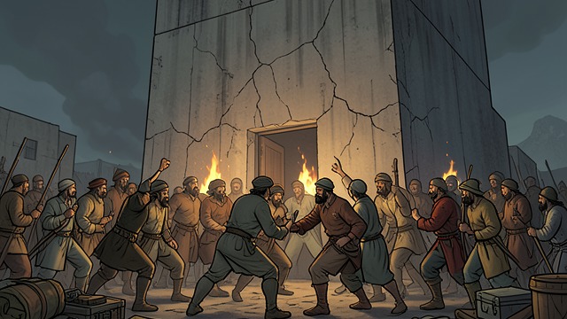Exiles Join the Cause from "Nevertheless". More Defenders Become Possible A Shared Enemy The exiles and Shai’s band repel Balthasar’s troops at their gathering.
