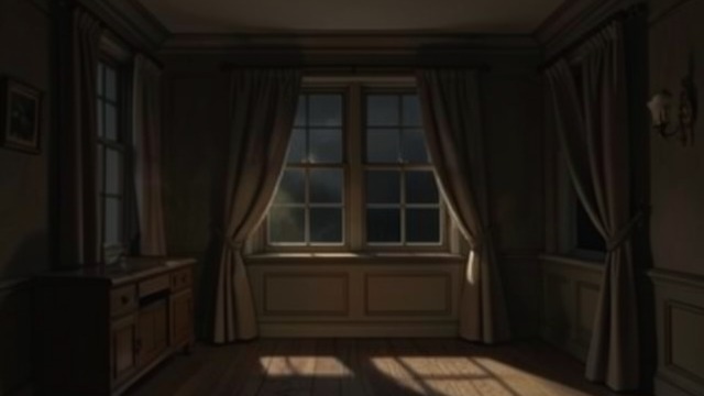 A Controlled Interior from "The Woman in the Window". Safety Through Restriction Windows Closed Anna keeps the house dim and sealed.