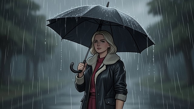 The Umbrella at the Rescue from "The Woman in the Window". A Shield Carried Into Crisis Leaving Home Anna takes the umbrella as she goes toward the woman she believes is injured.