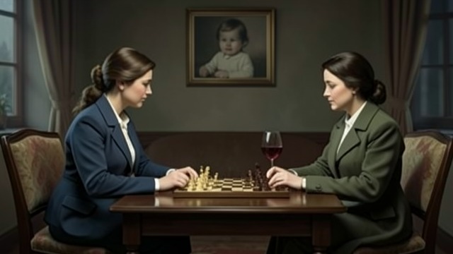 A Long Evening Together from "The Woman in the Window". Friendship at Anna’s Table Talk and Chess Jane brings wine, shares stories, and plays chess with Anna.