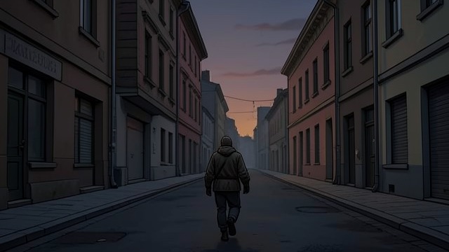 Silence at Dusk from "Pedro Páramo". Hearing an Empty Town Steps Against the Walls Juan hears his own footsteps reverberate through streets that contain no visible residents.
