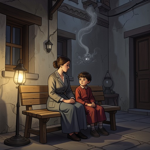 Dolores and Juan from "Pedro Páramo". This flow follows the intimate bond between Dolores Preciado and her son, whose journey carries her memories and unfinished grievance into Comala.