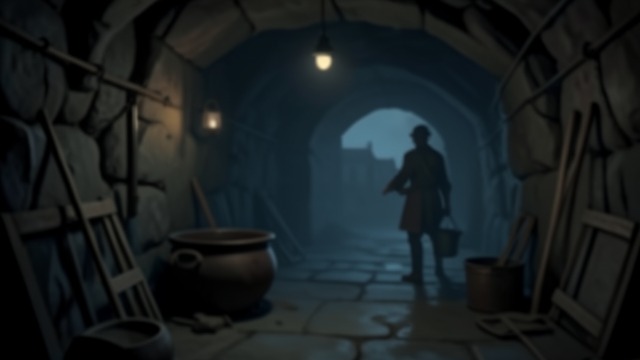The Punishment Room from "Mothering Sunday". The Punishment Room A threat beneath the building Miss Frost sends children into a cold, dark cellar containing only a chamber pot.