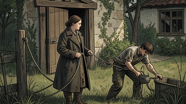 A Trial at Whittleford from "Mothering Sunday". A Trial at Whittleford Biddy makes a choice After Tommy leaves, Biddy accepts Mickey as the young man who can take over outdoor work.