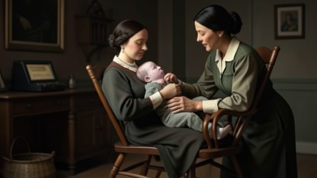 A Brief Maternal Hope from "Mothering Sunday". A Brief Maternal Hope A child finally survives birth Lavinia gives birth to Stephen prematurely after falling down the stairs.