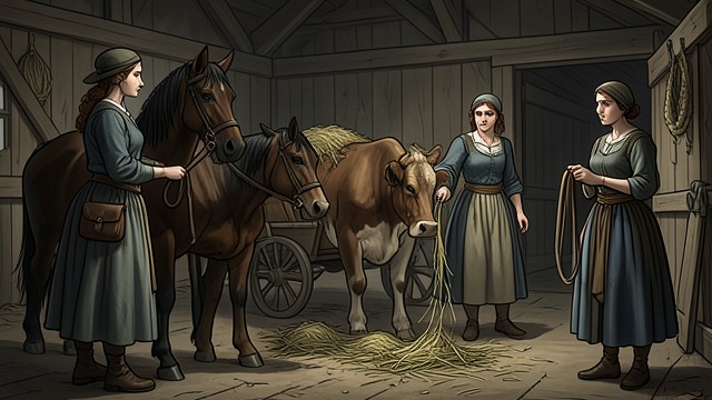 Animals Become Essential from "Women Talking". Survival Has Hooves A Moving Household The women need horses, livestock, feed, and clean straw for the journey.