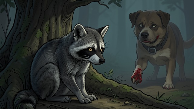 A Raccoon Fights Back from "Women Talking". The Limits of Flight A Mother Defends Her Young Agata tells how a raccoon returns to protect her surviving babies and kills the dog that attacked them.