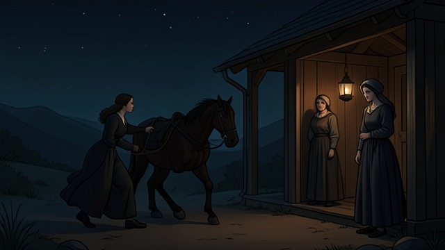 The Horses Are Hidden from "Women Talking". Protecting Ruth and Cheryl A Quiet Transfer Autje Loewen and Neitje Friesen secretly take Greta’s horses to Chortiza and ask the Koop brothers to shelter them.