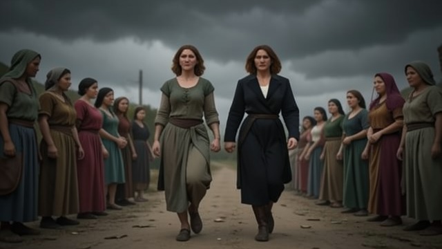 Sisters on the Road from "Women Talking". Shared Departure A Household Reimagined Ona and Salome leave with their mother and the other women.