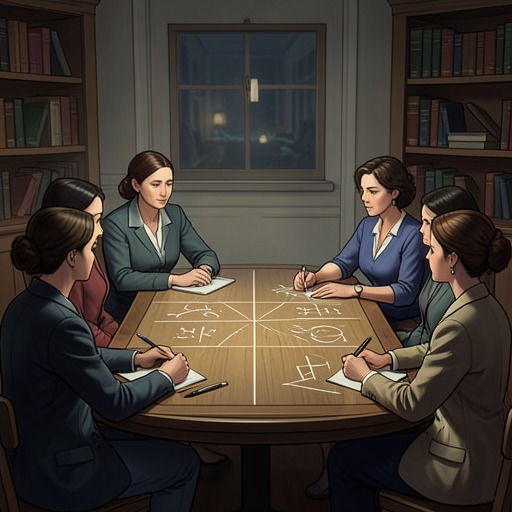 The Vote and Its Fractures from "Women Talking". The women’s collective process develops through disagreement, compromise, and painful decisions about who may join them.