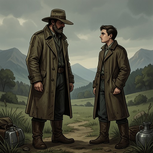 August and Peters: Inherited Violence from "Women Talking". August Epp’s return reveals a hidden father-son connection and his struggle to believe that the colony’s leader can change.