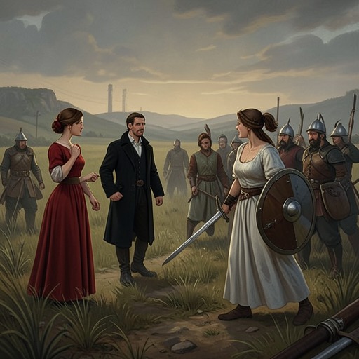 The Women and Male Authority from "Women Talking". The women identify how authority operates through the bishop, elders, husbands, and even sons, then act without their permission.