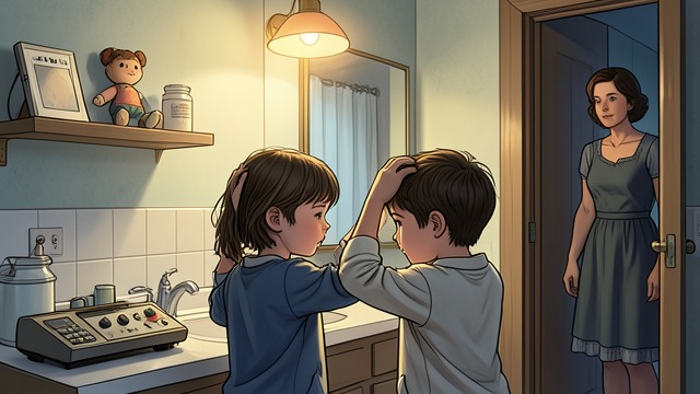 A World of Two from "The Lost Daughter". A World of Two Shared play Nina and Elena bathe, laugh, and care for the doll together.