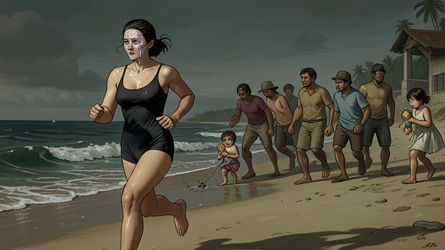The Missing Child from "The Lost Daughter". The Missing Child Panic at the shore When Elena cannot be found, Nina’s composure collapses into frantic searching.
