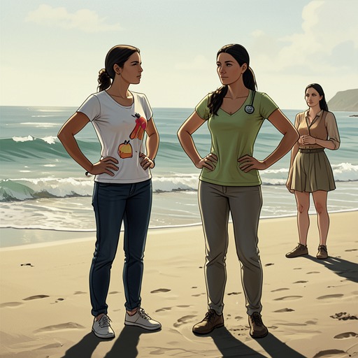 The Two Daughters’ Distance from "The Lost Daughter". Bianca and Marta remain emotionally present for Leda even as distance, old grievances, and their different temperaments make intimacy difficult.