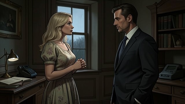 A First Love in Wartime from "Blonde". The Promise of Marriage An unexpected proposal Buchanan Glazer first approaches Norma Jeane Baker through a meeting arranged by his mother and Elsie Pirig.