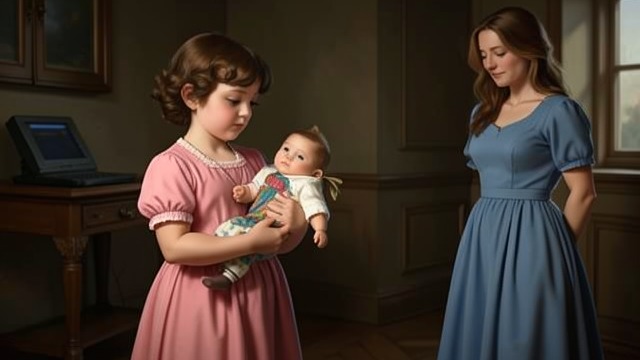 The Doll as First Child from "Blonde". The Doll as First Child A gift with a burden Gladys gives Norma Jeane a beautiful doll and tells her that the child herself once slept in a drawer.