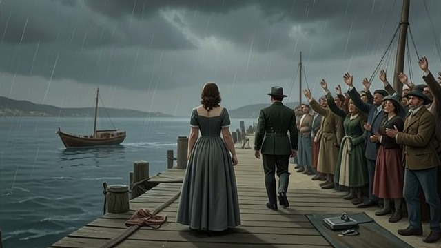 The Departure for War from "Blonde". Leaving the Marriage Behind A goodbye at the dock Buchanan Glazer joins the Merchant Marine and leaves for Australia.