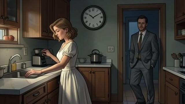 A Bride Learns the Household from "Blonde". Domestic Devotion The ideal wife After the wedding, Norma Jeane Baker(Marilyn Monroe) devotes herself to cooking, cleaning, and pleasing Buchanan Glazer.