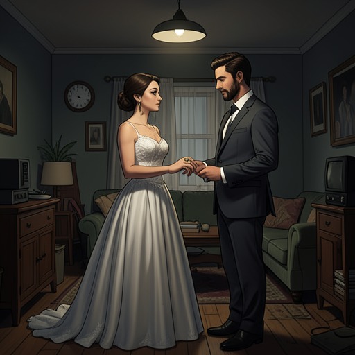 婚姻、自主与控制，《金发美人》中的场景。这条故事线追溯了诺玛·简·贝克如何试图通过婚姻寻求安全，却与丈夫们的期待、暴力以及她自身事业发展的要求发生冲突。