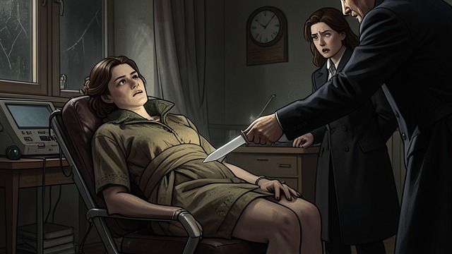 Louise Is Taken Away from "The Cage". The First Lesson in Replacement A Murder Witnessed After Felicity is tied outside the cage, Ken kills Louise.