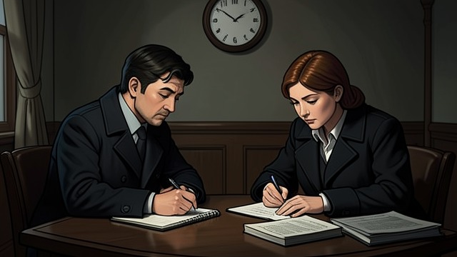 Working the Murder Board from "The Cage". Searching for a Pattern Comparing the Victims Eve and Bill list the victims’ ages, appearances, disappearance points, and missing keepsakes.