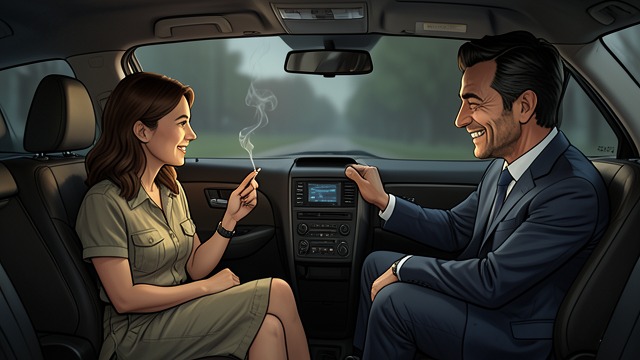 Permission and Laughter from "Drive My Car". Permission and Laughter Small rules relax Kafuku tells Misaki she may light the cigarette she is holding, even though the roof is closed.