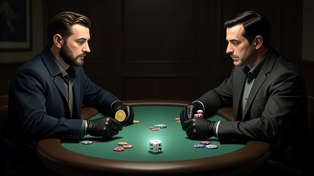 Auda at the Poker Table from "The Reincarnationist Papers". Auda at the Poker Table A contest of skill and nerve Auda plays against Chance and wins successive hands.